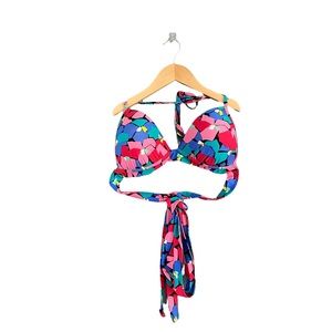 Aerie Abstract Floral Mosaic Bikini Top, Women's Large
